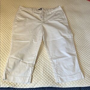 NYDJ White Chino Capri Pants